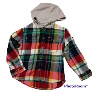 Gymboree flannel hoodie, 2T